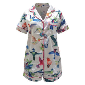 SheShow Bird Print Pajama Set NWT Small